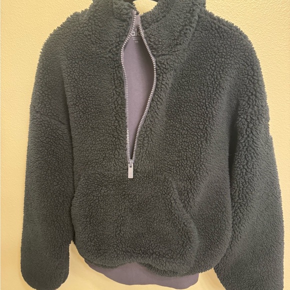 ALO Streetside Half Zip Fleece Hoodie Size XS Midnight - Picture 10 of 11